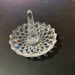 Elegant Clear Glass Ring Holder